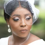 Beautiful bride portrait during a Houston courthouse wedding session