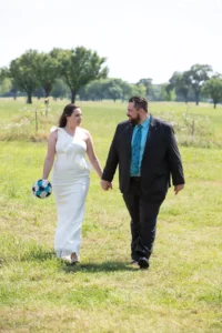 Outdoor wedding photography session at Mary Jo Peckham Park with Karen and James