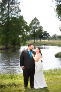 Romantic bride and groom wedding photography portrait in Katy Texas